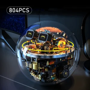 Programmable Sci-Fi RC Robot Ball: Dynamic Building Blocks Assembly Kit & Smart Electronic STEM Toy