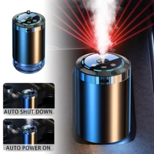 Intelligent Smart Car Air Freshener, Rechargeable Automatic Car Aroma Diffuser with 5 Adjustable Levels of Fragrance Intensity