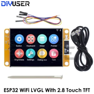 ESP32 2.8" Smart Display Screen: LVGL WiFi & Bluetooth TFT LCD Touch Module (240x320)