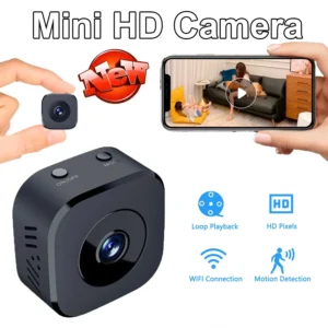 Mini HD Security Camera: Full-Color Night Vision, Waterproof WiFi Surveillance Monitor with Motion Detection