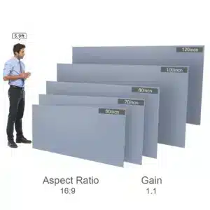 Portable Anti-Light Projector Screen | 60 70 80 100 120 Inch Simple Curtain Movie Screen for Home Cinema, Outdoor & Office