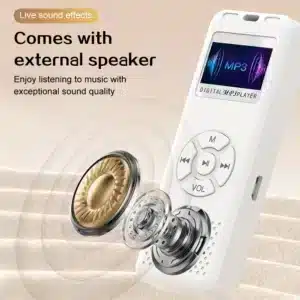 Portable Mini Sound Recorder & Music Player – Digital Voice Activated Recorder with FM Radio, HiFi Lossless Audio & HD Mic